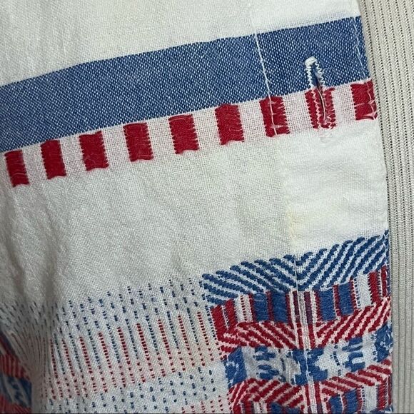 Vintage 90’s Gitano White, Blue & Red Lightweight Cotton Button Down Shirt L - Picture 6 of 6